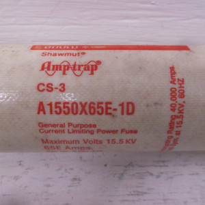 Gould Shawmut A1550X65E-1D Amp-Trap General Purpose Fuse CS-3 15.5 KV 65E Amps (AH0328-1)