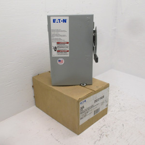 Image of NEW Eaton DG221NGB 30A Fusible General Duty Safety Switch 30 Amp 240V 1PH 2P NIB
