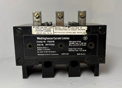 CH Westinghouse LFB3070R 15-70A Current Limiter 2607D44G03 for FD FB Breaker 3P (EM5303-31)
