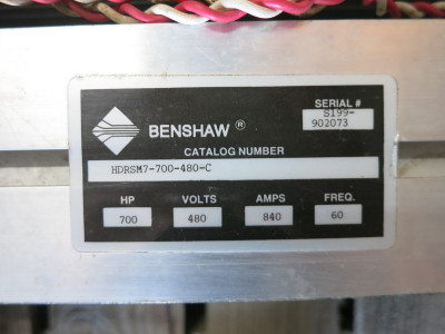FOR PARTS Benshaw 700 HP Soft Start Motor Controller HDRSM7 480V 840A Redistart (DW6826-1)