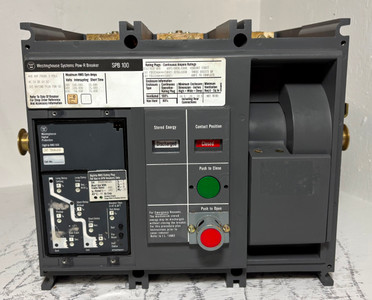 Westinghouse SPB 100 SPBR34D56 400A Pow-R LSIG Breaker w/ 200 Amp Plug 3P Ground (EM5357-21)