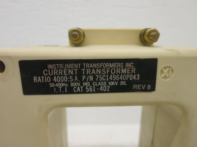 IT 75C149640P043 Current Transformer 4000:5 Ratio CT 50-400Hz 10kV 600V (DW6841-2)