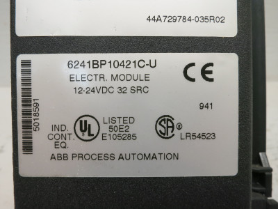 Taylor ABB MOD 300 6241BP10421C-U Input Output PLC Module 6241BP10411 Source I/O (DW6850-11)