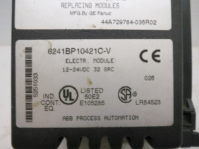 Taylor ABB MOD 300 6241BP10421C-V Input Output PLC Module 6241BP10411 Source I/O (DW6851-12)