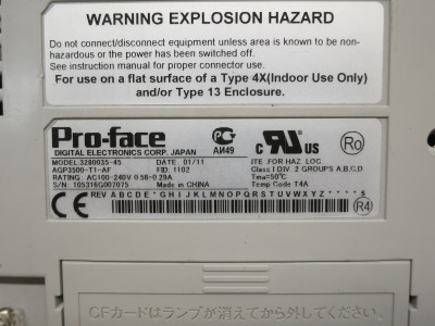 Pro-face AGP3500-T1-AF HMI Touch Panel Display 3280035-54 10" PLC Screen (DW6898-1)