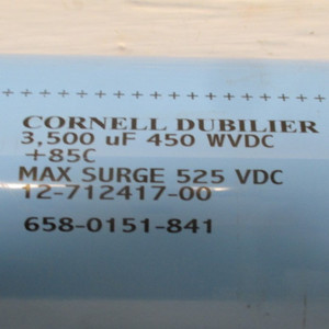Cornell Dubilier 12-712417-00 Capacitor 3500uF 450 WVDC Max Surge 525 w/ Screws (AH0470-56)