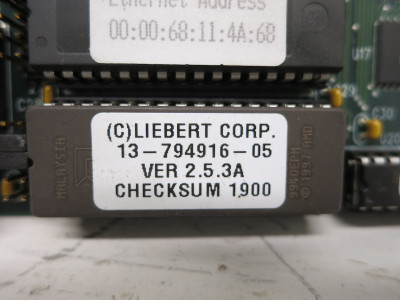 Liebert Emerson 13-794916-05 Ethernet Communication Board 80310 UPS PCB Card (DW6940-1)