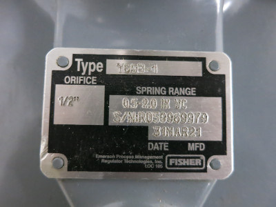 NEW Fisher Type Y693-1 Gas Blanketing Regulator 1/2" Valve 0.5-2.0 In WC Spring (DW6986-2)