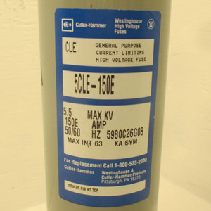 Cutler Hammer 5CLE-150E Current Limiting High Voltage Fuse 5.5 Max KV 150E AMP (AH0504-3)