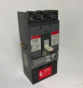 Image of GE SGLB34BB0400 400A Spectra Circuit Breaker w/ 350 Amp Plug & Aux 3P bad label