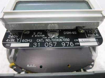 GE 703X067050 2 Stator Watthour Meter DSM-65 Relay 734X002003 M-90 Register (DW7215-1)