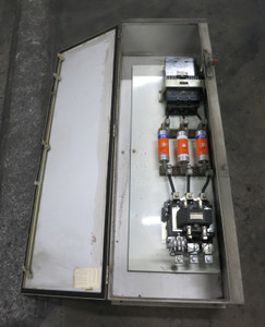 GE Size 5 Starter 400A Fusible Combination Box 400 Amp CR306G0 Sz5 Combo SS 3R (DW7282-1)