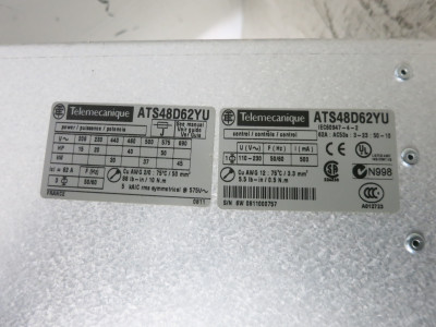 Telemecanique ATS48D62YU 40/50 HP Motor Soft Start AltiStart 48 Drive 40HP 460V (DW7297-2)