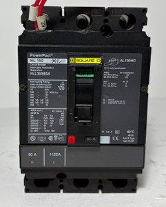 Square D HLL36090SA 90A PowerPact Circuit Breaker w/ 120V Shunt HL 150 3P 90 Amp (EM5521-2)