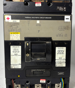 Square D MHL3640025DC1679 400A DC Circuit Breaker 500 VDC w/ UVR & Aux 400 Amp (EM5566-1)