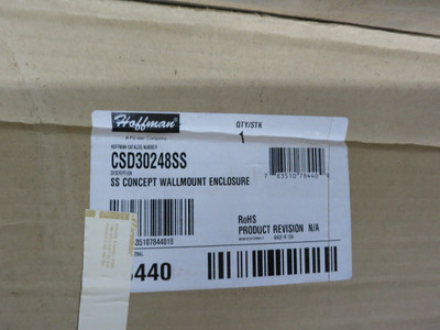 NEW Hoffman CSD30248SS Industrial Control Panel Enclosure Stainless w CP3024 3R (DW7428-1)