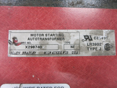 Allen Bradley X298740 200 HP 480V Motor Starting Autotransformer Type NE 480 VAC (DW7470-1)