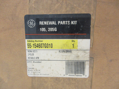 NEW General Electric GE 55-154607G010 Renewal Parts Kit 105 205G NEMA Size 5 NIB (AH0662-2)