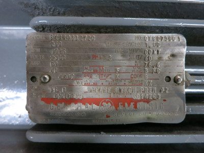 GE 250 HP Tri-Clad AC Motor 2300V 1785 RPM Frame 449T 2300 VAC 59A Severe Duty (DW7486-1)