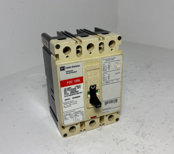 Cutler-Hammer FDC3100 100A Circuit Breaker Glossy Red FDC3100L FDC 100k 100 Amp (EM5650-1)