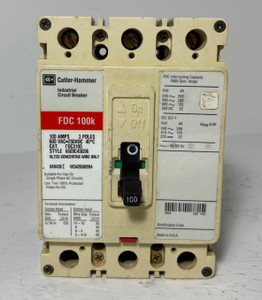 Cutler-Hammer FDC3100 100A Circuit Breaker Glossy Red FDC3100L FDC 100k 100 Amp (EM5650-1)
