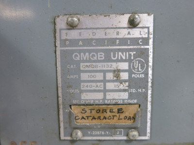 FPE QMQB1132 100A 240V Twin Fusible Panel Board Switch QMQB-1132 100 Amp Dual (DW7580-1)