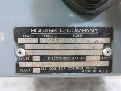 NEW Square D 60A Fused Size 2 Starter Combination Combo Box 60 Amp 8536SDO1S 12 (DW7601-1)