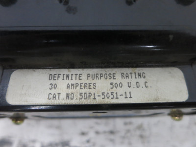 Joslyn Clark 5DP1-5051-11 30A 500VDC Definite Purpose Contactor 120V Coil 30 Amp (DW7632-2)