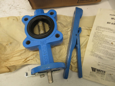 NEW Watts Regulator 2-12" BF 03-121-25 Butterfly Valve Resilient Seated 200WOG (AH0784-1)