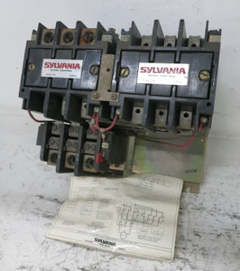 Sylvania T30U033 Size 3 Reversing Motor Starter 120V Coil 6030 TM NEW CONTACTS (DW7657-1)