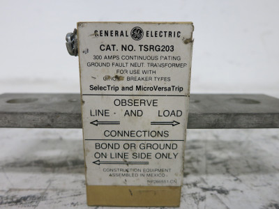 GE TSRG203 300A Ground Fault Neutral Transformer MicroVersa SelecTrip 300 Amp (DW7666-1)