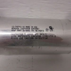 Aerovox 12-749741-10 No PCB's Capacitor Z26P5846M Supermet 46UF 580VAC 50/60Hz (AH0826-90)