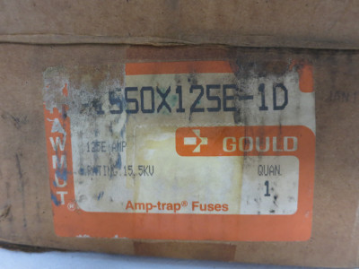 NEW Gould Shawmut A1550X125E-1D Amp-Trap 125E Amp Power Fuse 15.5 kV CS-3 (DW7723-3)