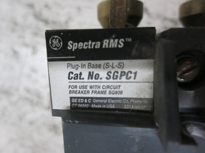 GE SGPC1 Spectra RMS Plug-In Mounting Base for SG600 600A Breakers 600 Amp SLS (DW7734-1)