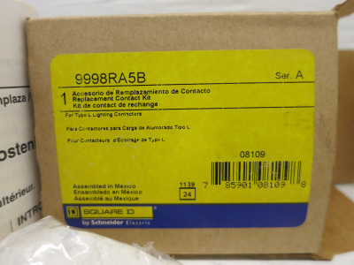 NEW Square D 9998RA5B 3 Pole Contact Kit L/LX Lighting Contactor 3P 8903L 8903LX (DW7744-1)