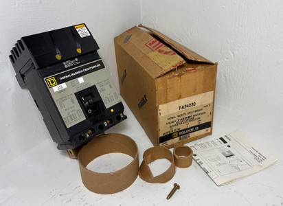 NEW Square D I-Line FA34030 30A Circuit Breaker 480 VAC Type FA S2 30 Amp NIB (EM5728-1)