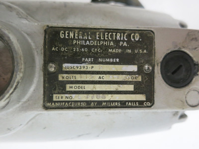 GE 105C9393-P2 Magne-Blast Charging Motor 115V AC ML-13 Stored Energy 105C9393P2 (DW7769-16)