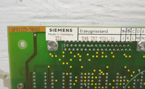 Siemens 6FX1125-7AA02 Control Board WNE 28A1 GE.458257.0003.01 SINUMERIK (DW7786-1)