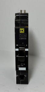 Square D EGB14050 50A 1P Circuit Breaker 277 VAC EGB 50 Amp 1 Pole YF-6609 HACR (EM5745-1)