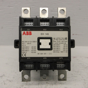 ABB EH 145 Motor Contactor 200 Amp 600V 125HP 220V-DC Coil 3PH 3P 200A EH-145 (AH0876-2)