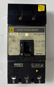Square D I-Line KA36125 125A Circuit Breaker 480/600V 3 Pole Type KA 125 Amp (EM5750-1)
