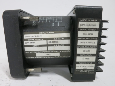 Electro Industries DMVA100-3E-M12.1 Power Monitor CT 3000/5 DSP3-120-D2-M12.1 (DW7810-1)