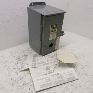NEW Square D 8536SBA2V02S Starter Enclosure Type 12/3R w/ 8536SBO2S (NO RESET) (AH0917-1)