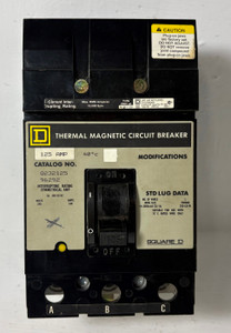 Square D I-Line Q232125 125A Circuit Breaker 240 VAC 3 Pole Type Q2 125 Amp 3P (EM5769-4)