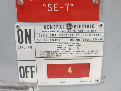 GE QMR 30/100A THFP Twin Fused Panelboard Switch Dual QMR361L + QMR363 100 Amp (DW7880-1)