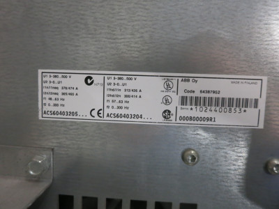 ABB ACS604-0320-5 350 HP AC VS Drive ACS-600 VFD ACS60403205 ACS600 Module (DW7899-2)