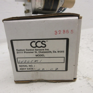 NEW CCS 642GEM1 Custom Control Sensors 5 PSI Decr 250 PSIG Pressure Switch NIB (AH0974-3)