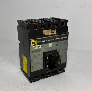 Square D FCP34100MT 100A Circuit Breaker 480V 3 Pole Type FCL 100 Amp FCP34100 (EM5828-1)