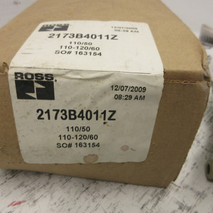 NEW Ross 2173B4011Z Solenoid Directional Control Valve 21 Series 110/120V NIB (AH0997-1)