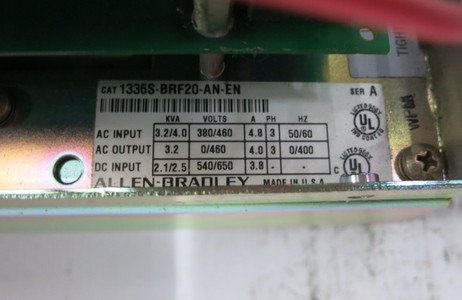 Allen Bradley 1336S-BRF20-AN-EN 2HP VS AC Drive 460V 1336 Plus 1336SBRF20ANEN (DW8003-1)